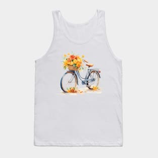 Journey of Blooms: Pedaling Through Petal-Filled Paths Tank Top